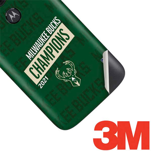 NBA Milwaukee Bucks 2021 Champions Moto E5 Play Skin